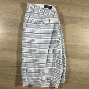 Ralph Lauren  Shorts Mens 36 Blue Striped All‎ Over Print Chino Hipster Stretch